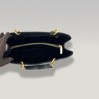 CHANEL GST Shopping Bag Media Nera Caviar Matelassé con Catena Oro