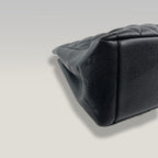 CHANEL GST Shopping Bag Media Nera Caviar Matelassé con Catena Oro