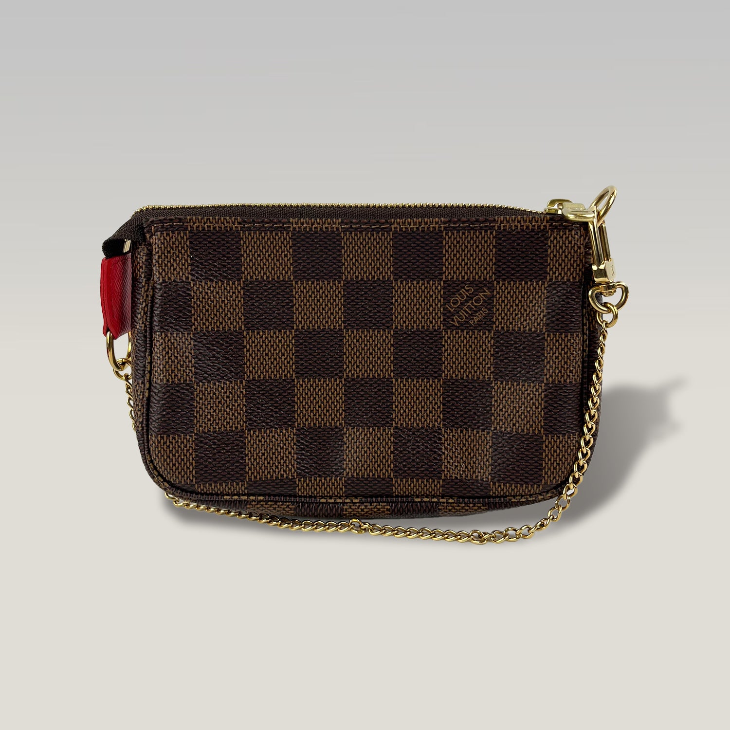 Louis Vuitton Vivienne A Paris Mini Pochette Accessoires Damier Ebene Limited Edition Canvas Marrone 15 cm