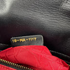 DIOR Lady Dior Piccola Nera in Pelle Cannage con Hardware Dorato e Charm D.I.O.R.