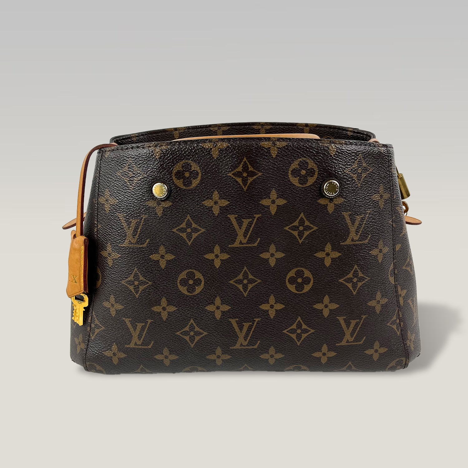 Louis Vuitton Montaigne BB Monogram Canvas Borsa a Mano e Tracolla Donna Marrone