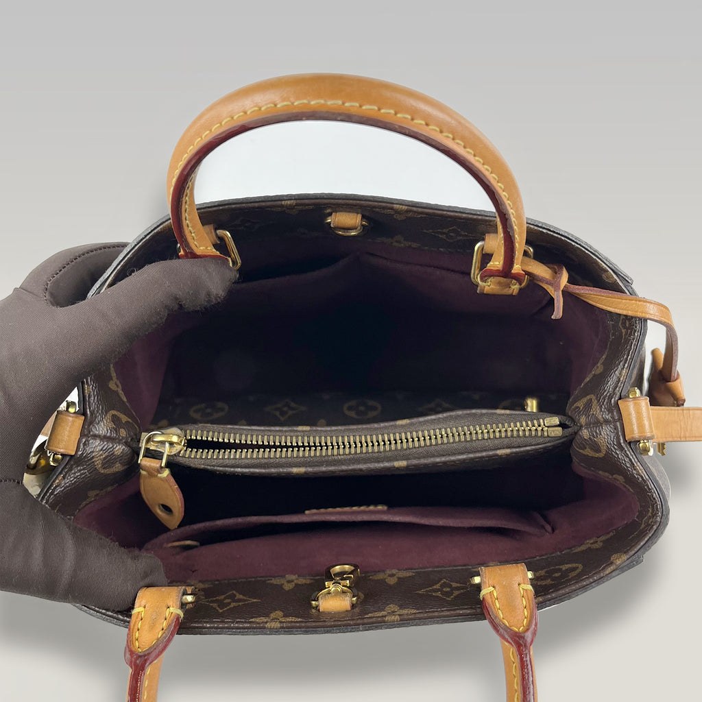 Louis Vuitton Montaigne BB Monogram Canvas Borsa a Mano e Tracolla Donna Marrone