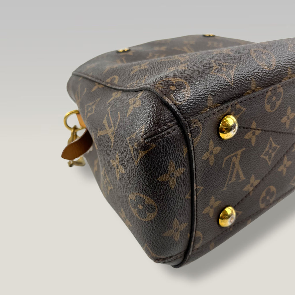 Louis Vuitton Montaigne BB Monogram Canvas Borsa a Mano e Tracolla Donna Marrone