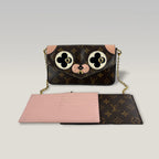 Louis Vuitton Félicie Monogram Puppy Face – Pochette a Tracolla in Tela Monogram 21 cm