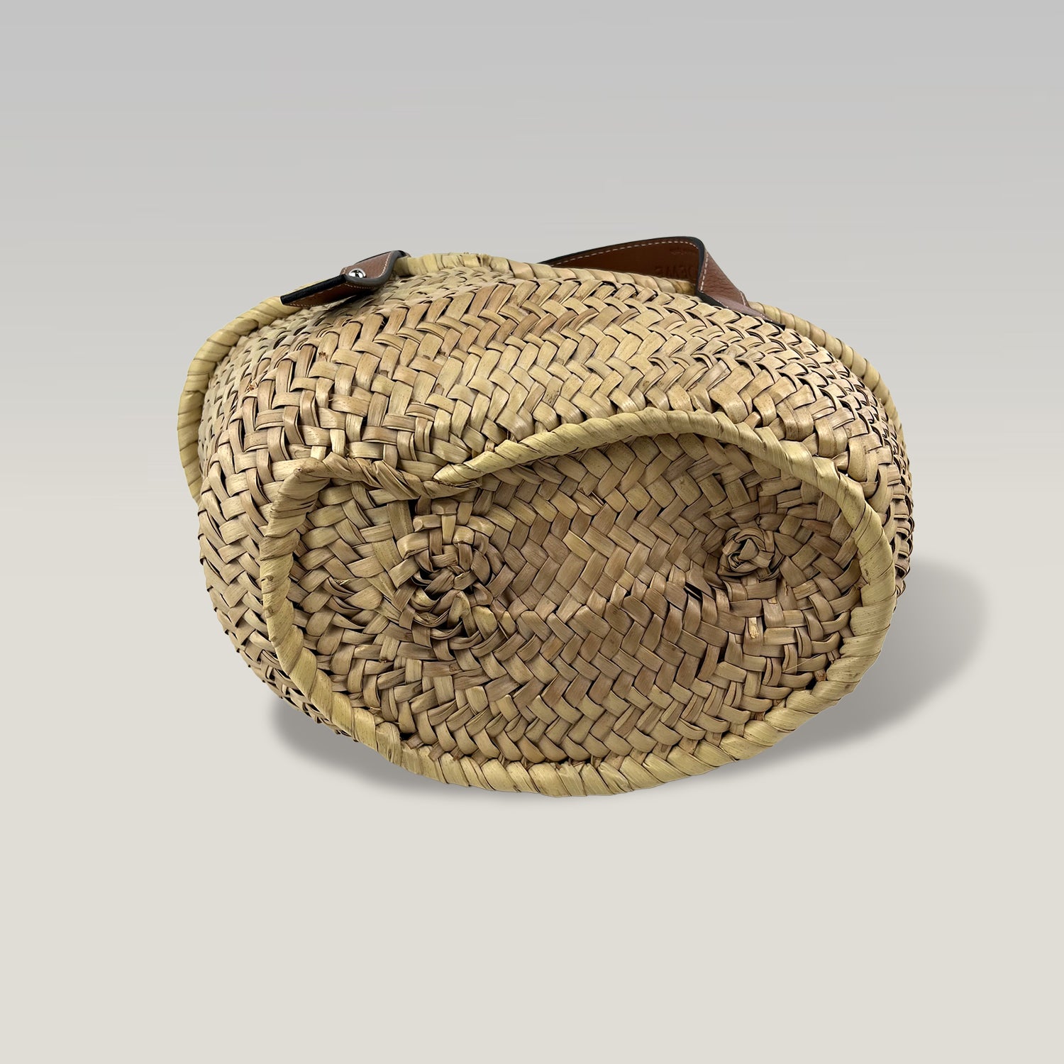 Loewe Small Basket Bag in Palma Naturale e Pelle Cuoio – Borsa Cesta Donna 21 cm