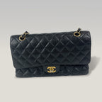 Chanel Classic Medium Double Flap Bag Black Caviar Leather & Gold Hardware