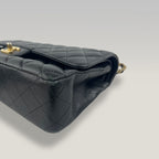 Chanel Classic Medium Double Flap Bag Black Caviar Leather & Gold Hardware