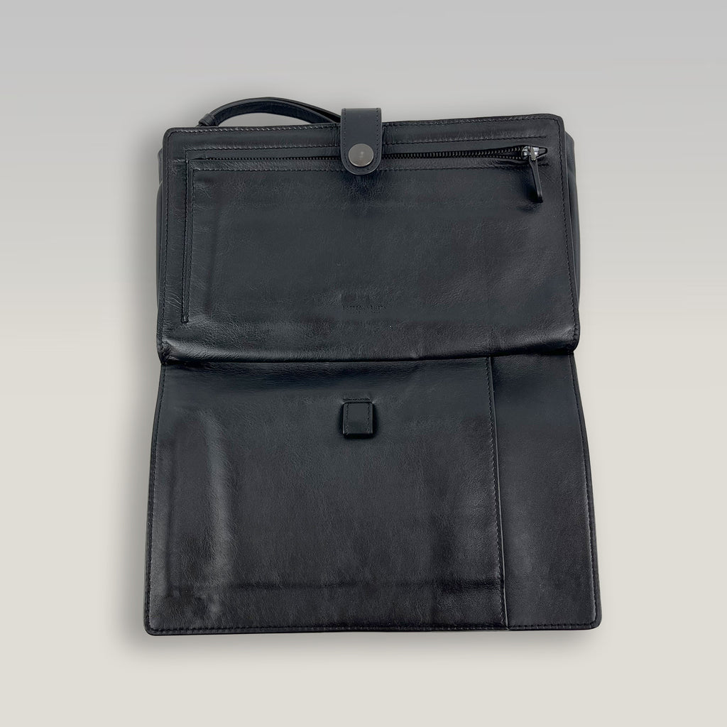 Bottega Veneta Portafoglio Continental in Pelle Nera Intrecciata | Portafoglio Uomo con Motivo Intrecciato