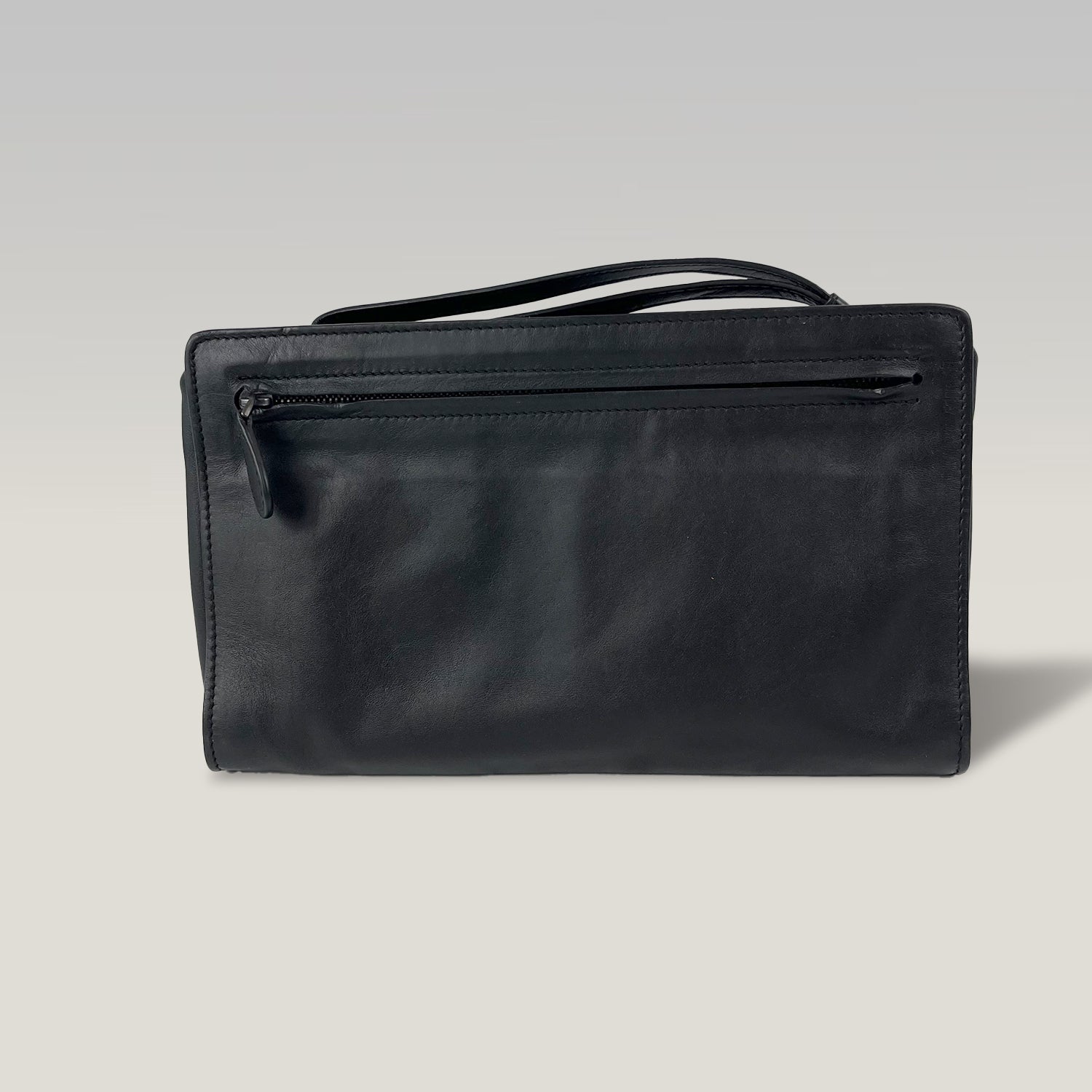 Bottega Veneta Portafoglio Continental in Pelle Nera Intrecciata | Portafoglio Uomo con Motivo Intrecciato