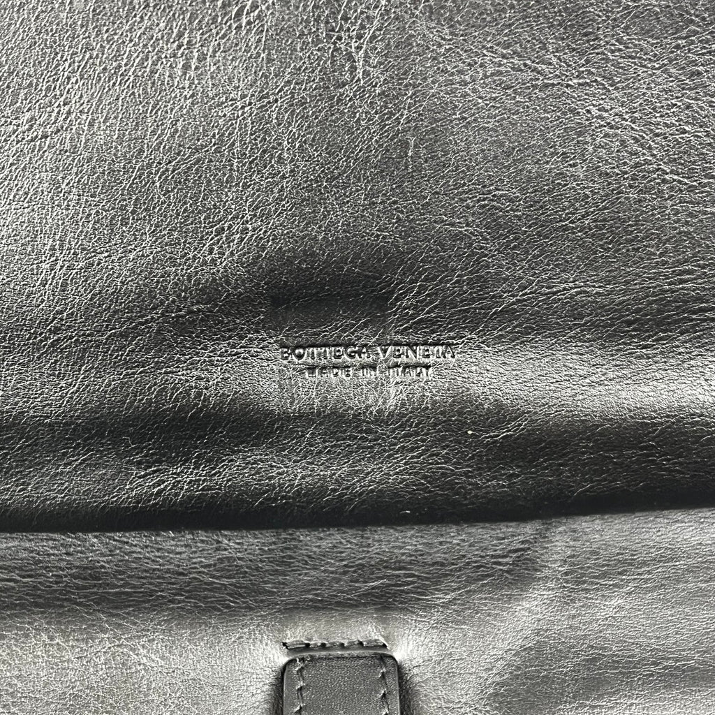 Bottega Veneta Portafoglio Continental in Pelle Nera Intrecciata | Portafoglio Uomo con Motivo Intrecciato