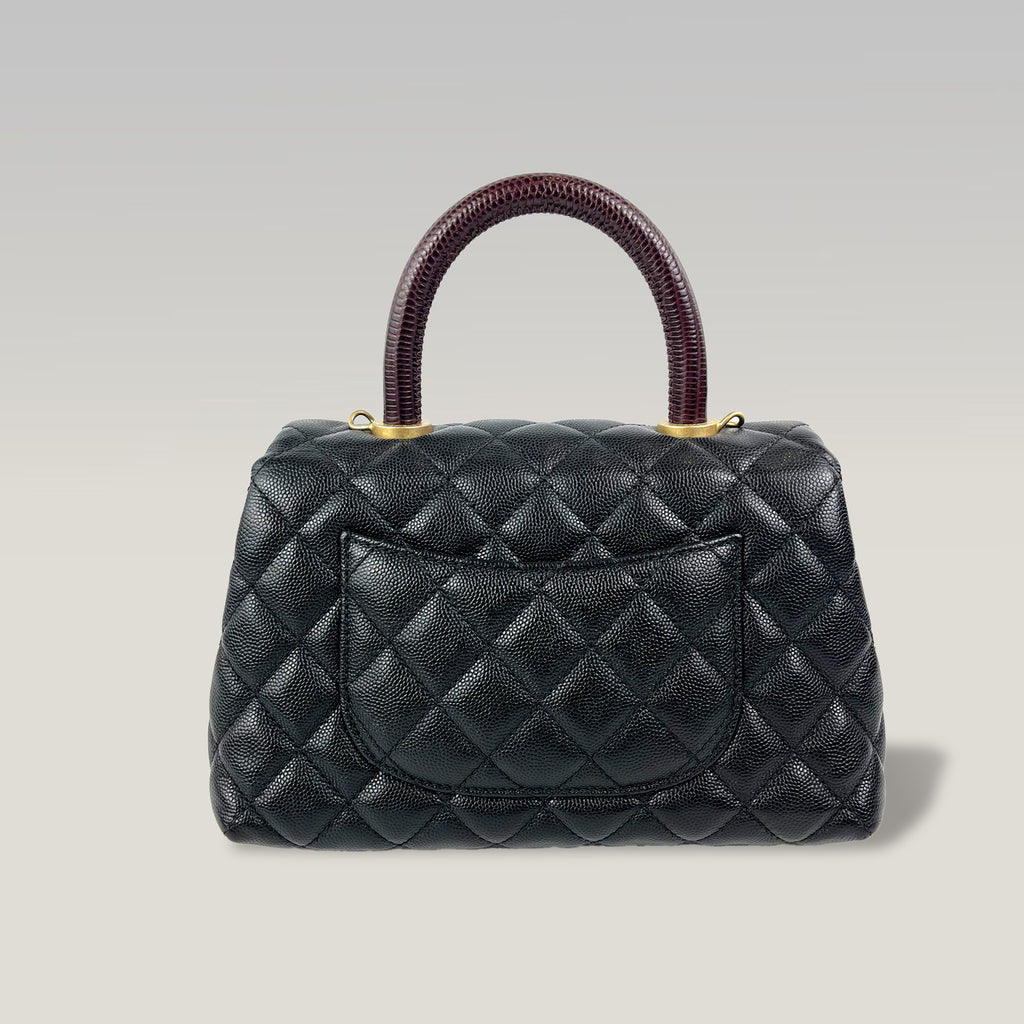 Chanel Coco Handle Small in Pelle Caviar Nera – Borsa Top Handle con Tracolla 24 cm