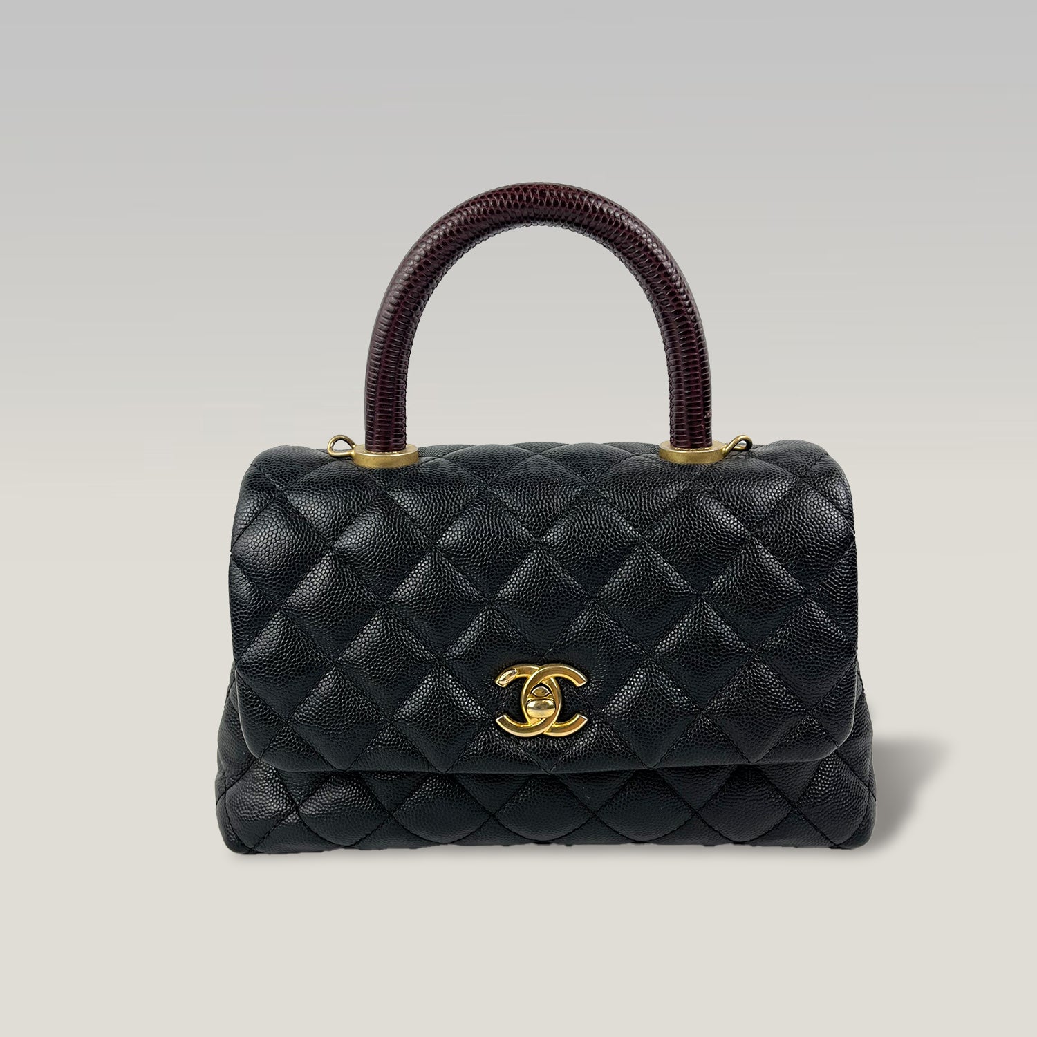 Chanel Coco Handle Small in Pelle Caviar Nera – Borsa Top Handle con Tracolla 24 cm