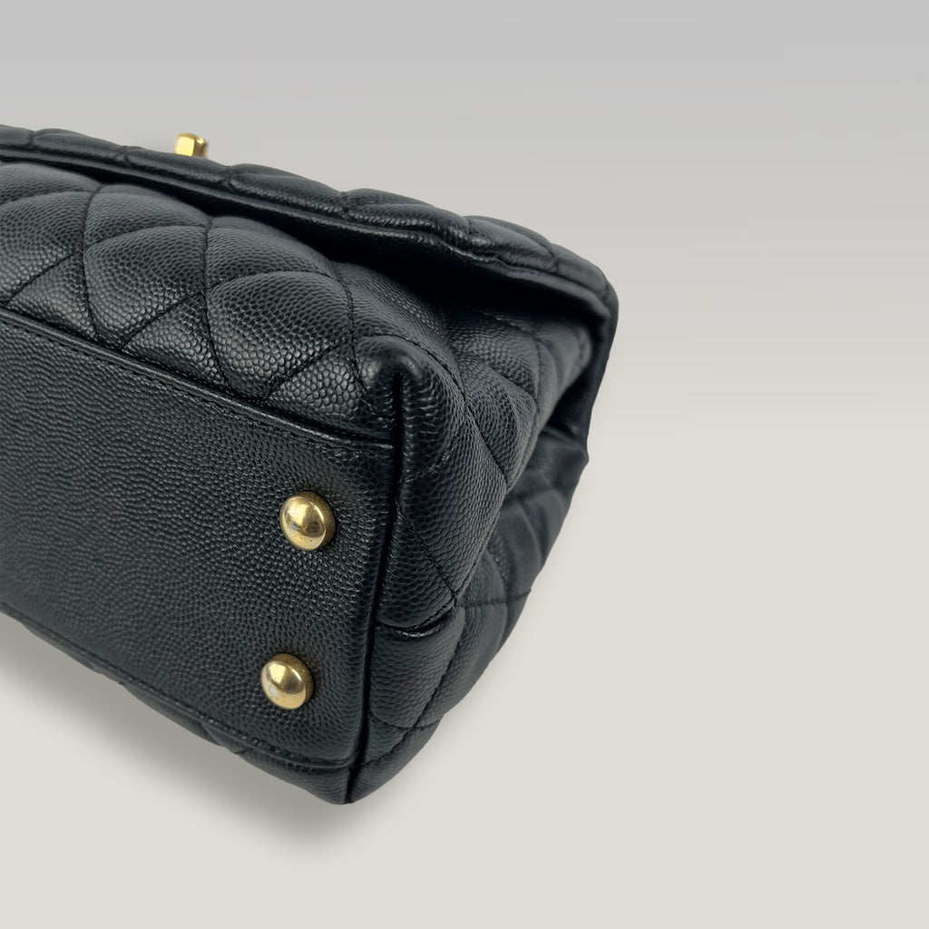 Chanel Coco Handle Small in Pelle Caviar Nera – Borsa Top Handle con Tracolla 24 cm