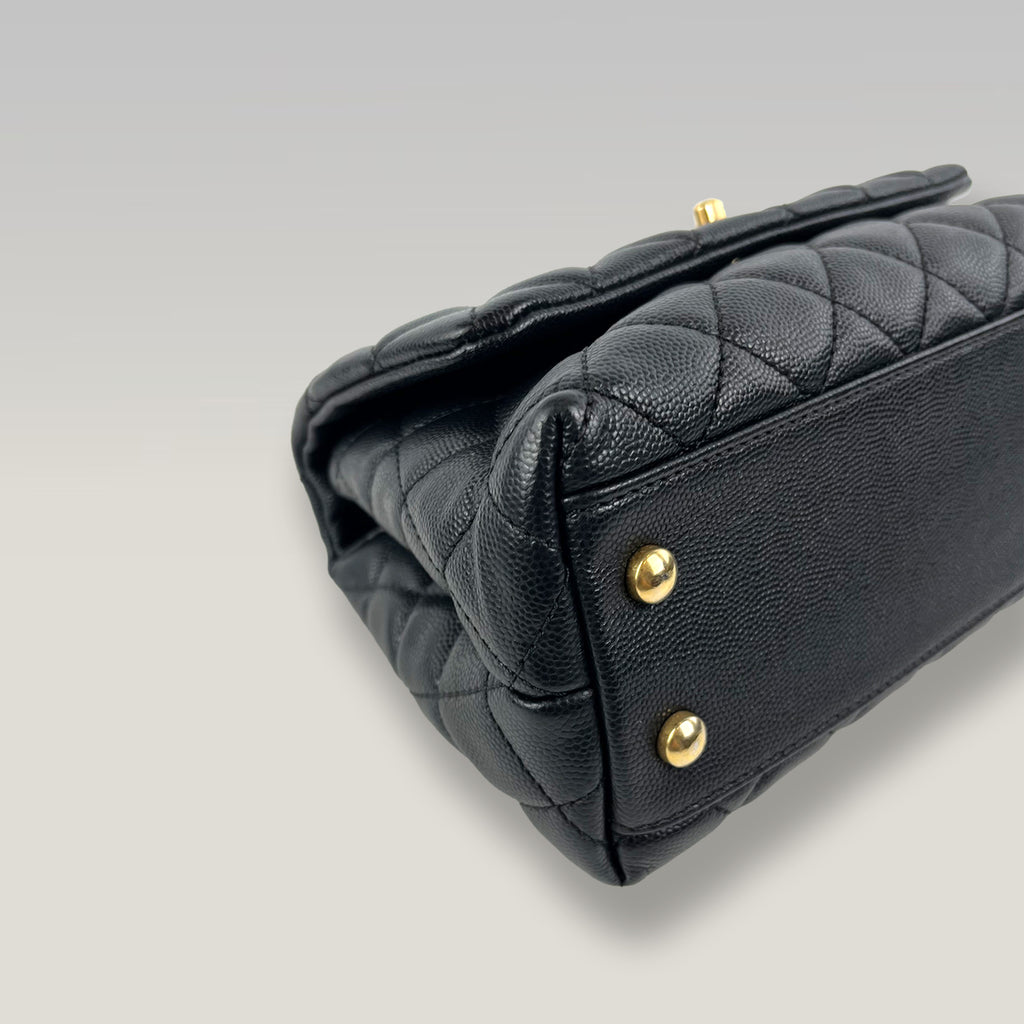 Chanel Coco Handle Small in Pelle Caviar Nera – Borsa Top Handle con Tracolla 24 cm
