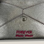 Miu Miu Portafoglio “Forever Miu Miu” Argento con cuore rosso e catena