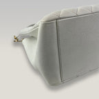 Chanel GST Medium Timeless Shopping Tote Bag in White Caviar Leather with Gold Hardware