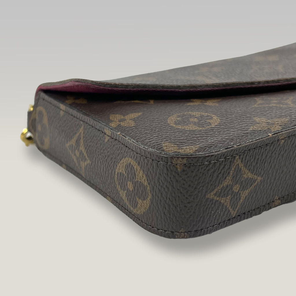 Louis Vuitton Félicie Pochette Monogram Canvas con Catena Dorata | Borsa a Tracolla Donna