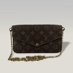 Louis Vuitton Félicie Pochette Monogram Canvas con Catena Dorata | Borsa a Tracolla Donna