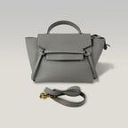 Celine Belt Bag 28 Medium in Grey Grained Calfskin Leather with Gold Hardware