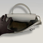 Celine Belt Bag 28 Medium in Grey Grained Calfskin Leather with Gold Hardware