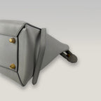 Celine Belt Bag 28 Medium in Grey Grained Calfskin Leather with Gold Hardware