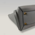 Celine Belt Bag 28 Medium in Grey Grained Calfskin Leather with Gold Hardware