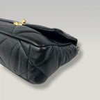 Chanel 19 Small Borsa Donna in Pelle Nera Matelassé con Catena e Hardware Misto
