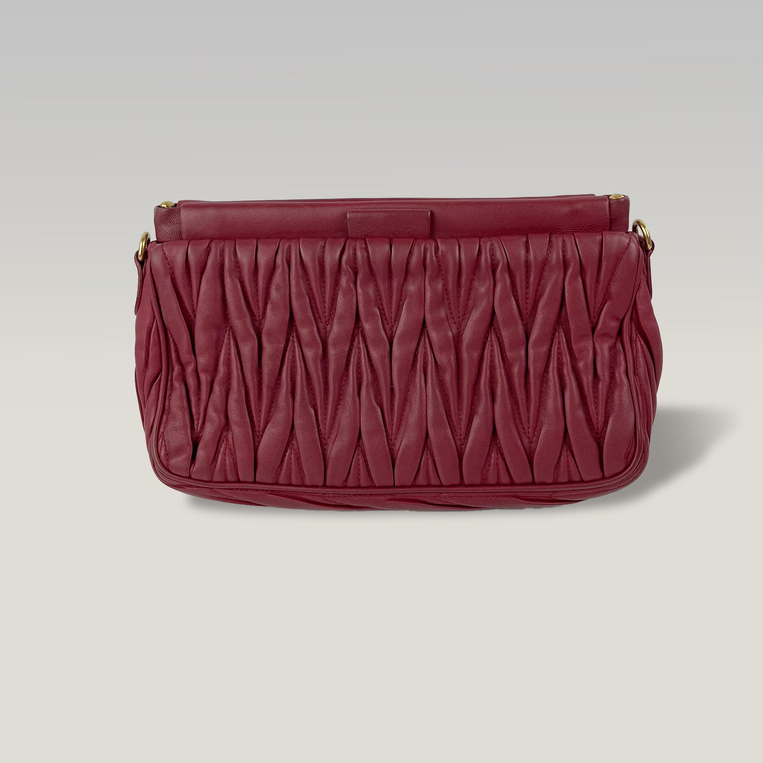 Miu Miu Borsa a Tracolla in Pelle Matelassé Rossa con Tracolla Regolabile | Crossbody Bag Donna