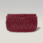 Miu Miu Borsa a Tracolla in Pelle Matelassé Rossa con Tracolla Regolabile | Crossbody Bag Donna