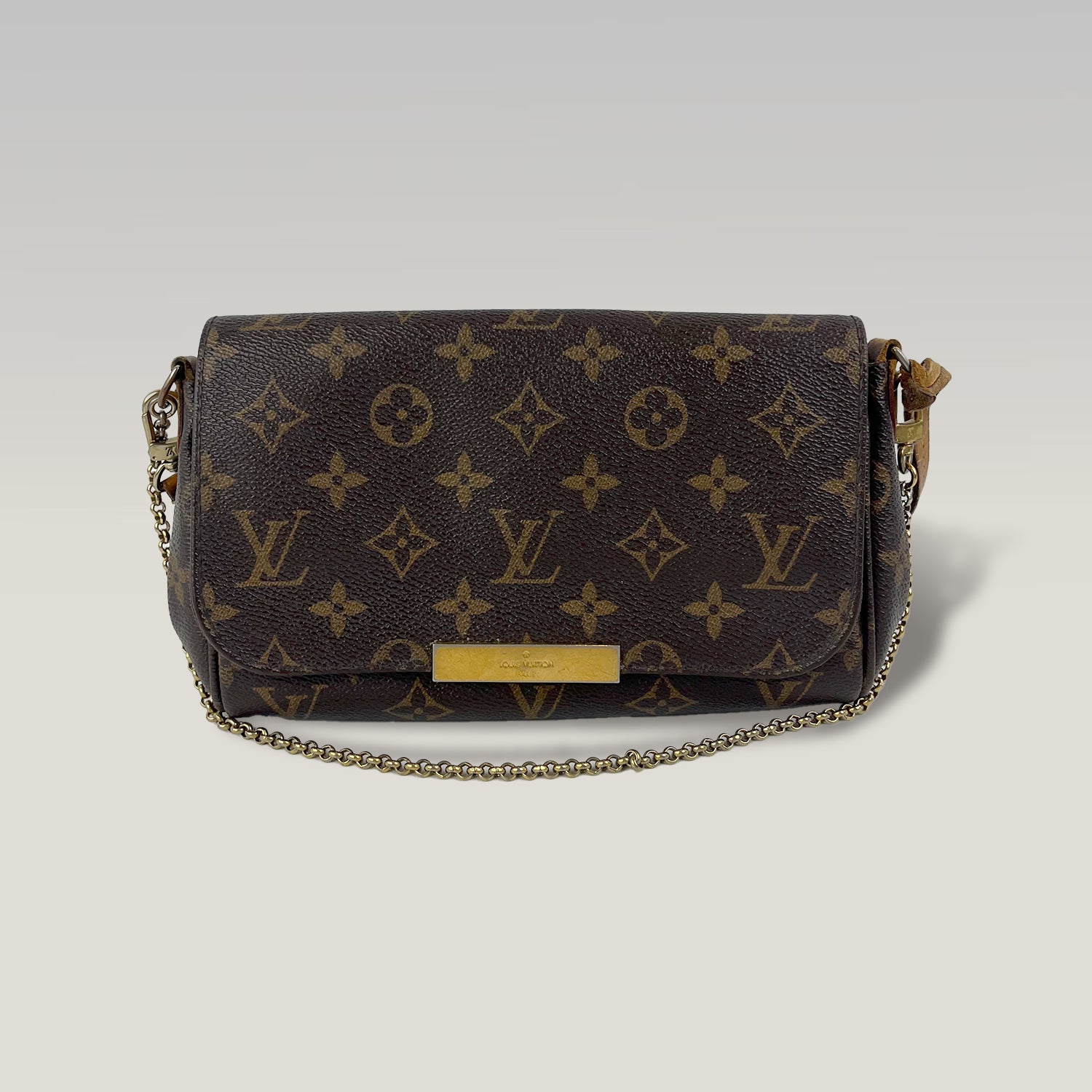 Louis Vuitton Favorite MM Borsa a Tracolla Monogram Canvas con Catena
