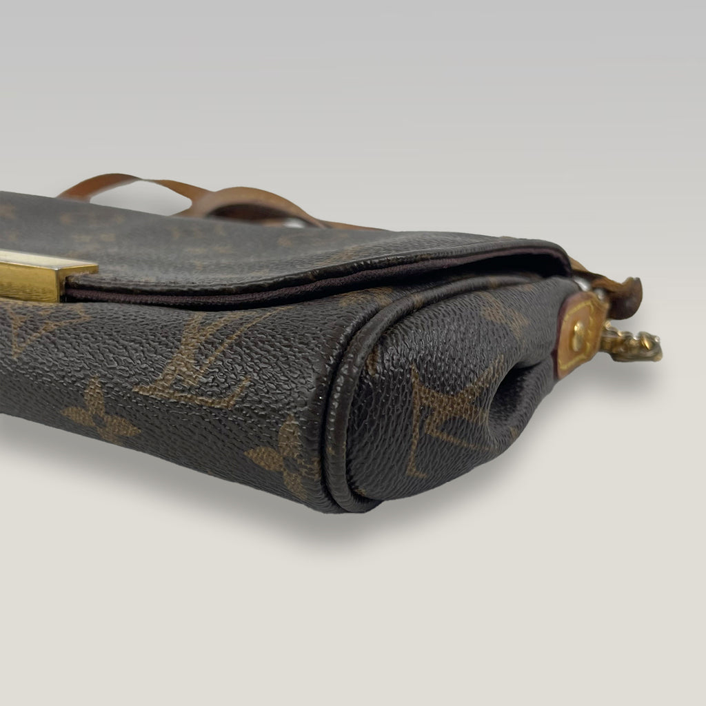 Louis Vuitton Favorite MM Borsa a Tracolla Monogram Canvas con Catena