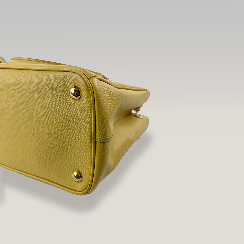 PRADA Galleria Saffiano Piccola Gialla Vintage