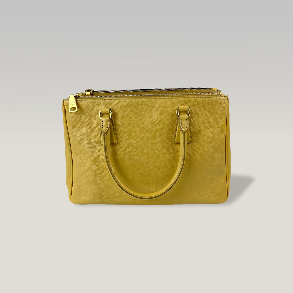 PRADA Galleria Saffiano Piccola Gialla Vintage