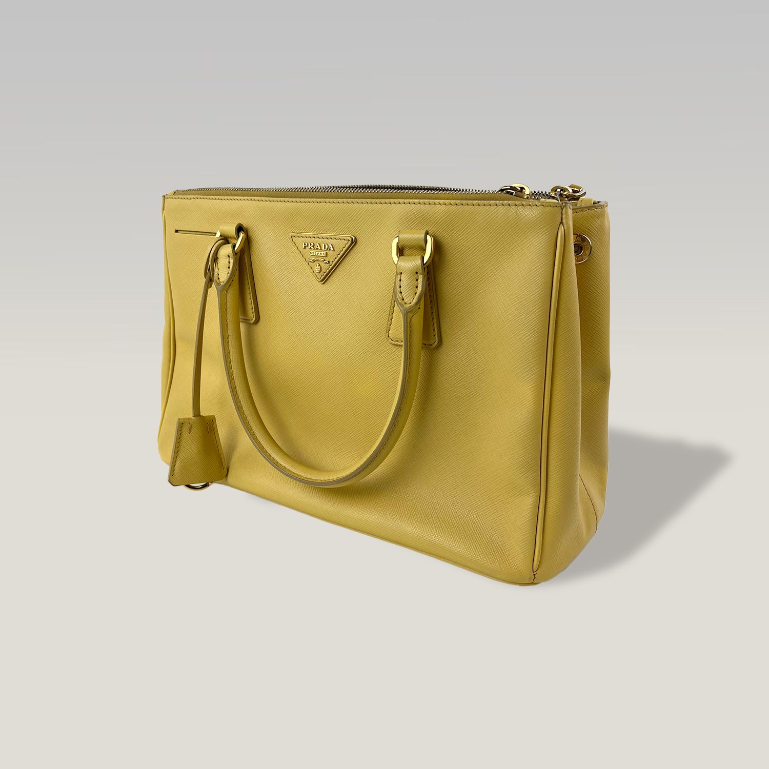 PRADA Galleria Saffiano Piccola Gialla Vintage