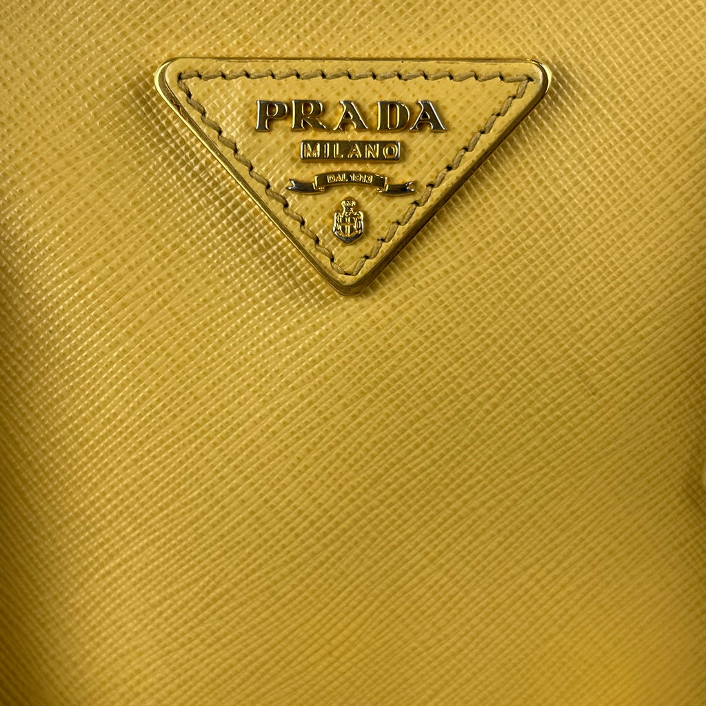 PRADA Galleria Saffiano Piccola Gialla Vintage