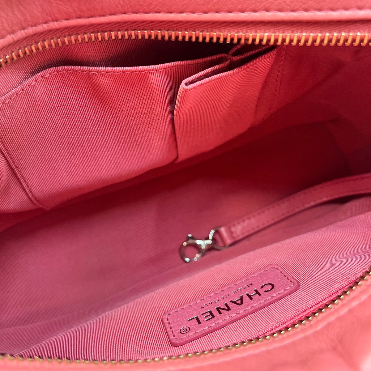 Chanel Aged Calfskin Quilted Medium Gabrielle Logo Hobo Rose