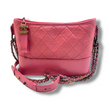 Chanel Aged Calfskin Quilted Medium Gabrielle Logo Hobo Rose