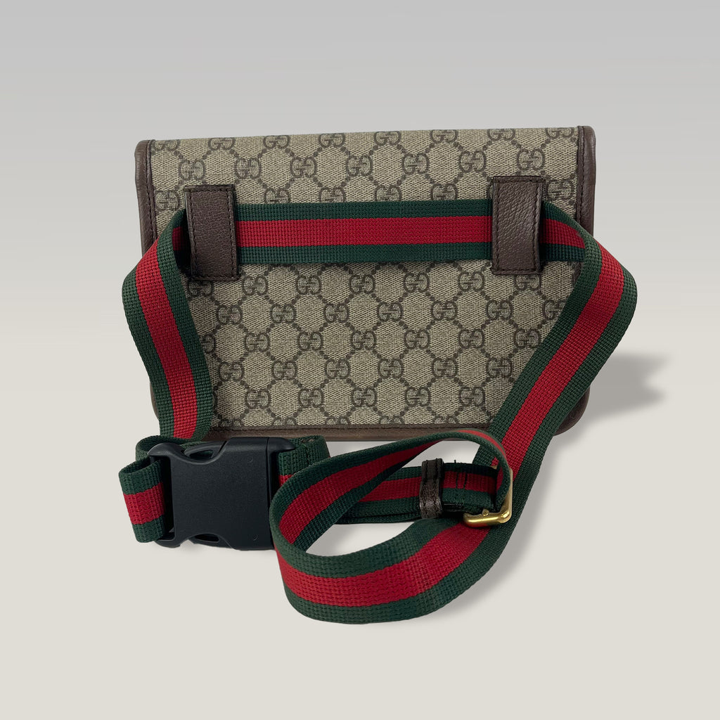 Gucci GG Supreme Neo Vintage Borsa a Tracolla in Tela Beige