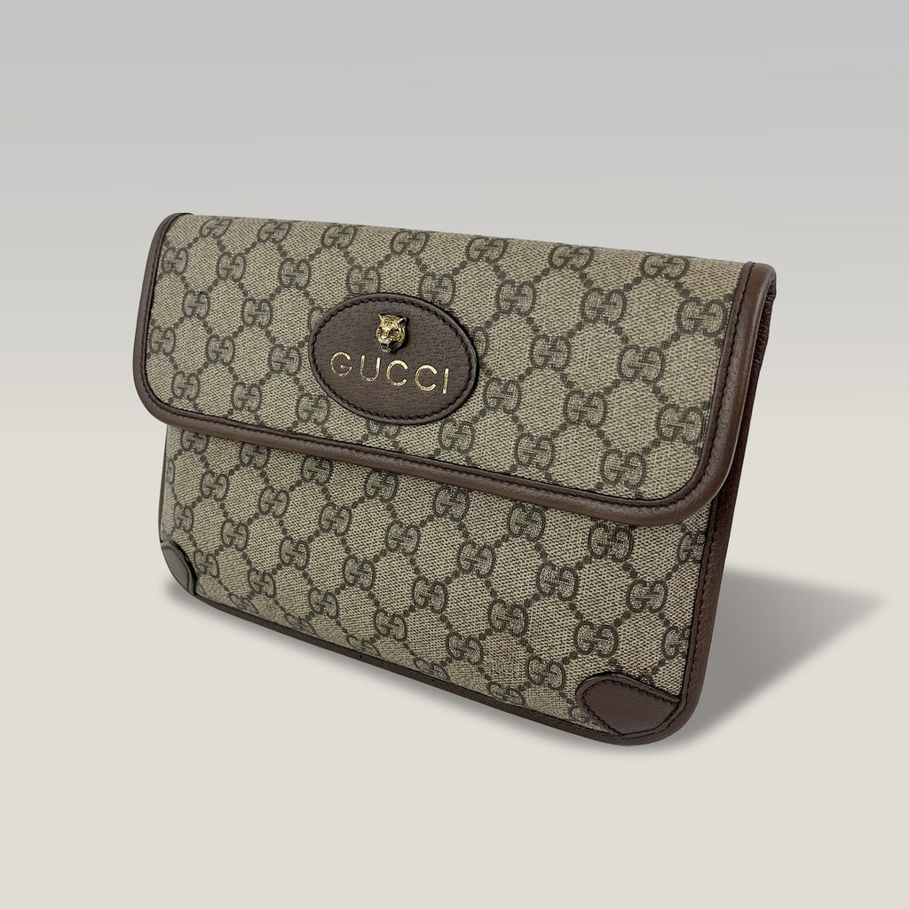 Gucci GG Supreme Neo Vintage Borsa a Tracolla in Tela Beige