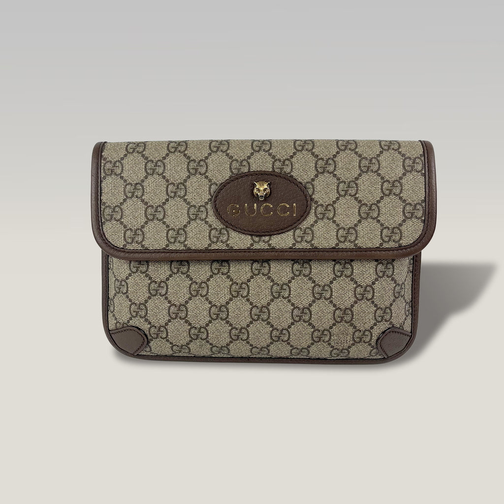 Gucci GG Supreme Neo Vintage Borsa a Tracolla in Tela Beige