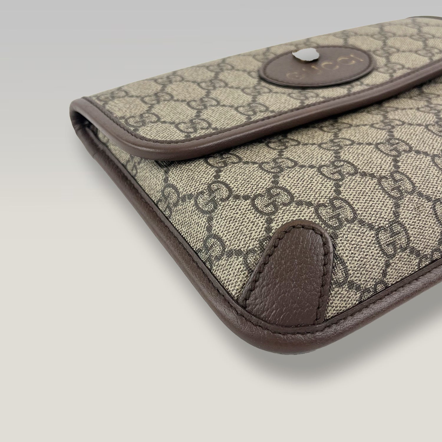 Gucci GG Supreme Neo Vintage Borsa a Tracolla in Tela Beige