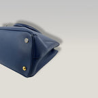 Prada Galleria in Blue Saffiano Leather with Shoulder Strap 