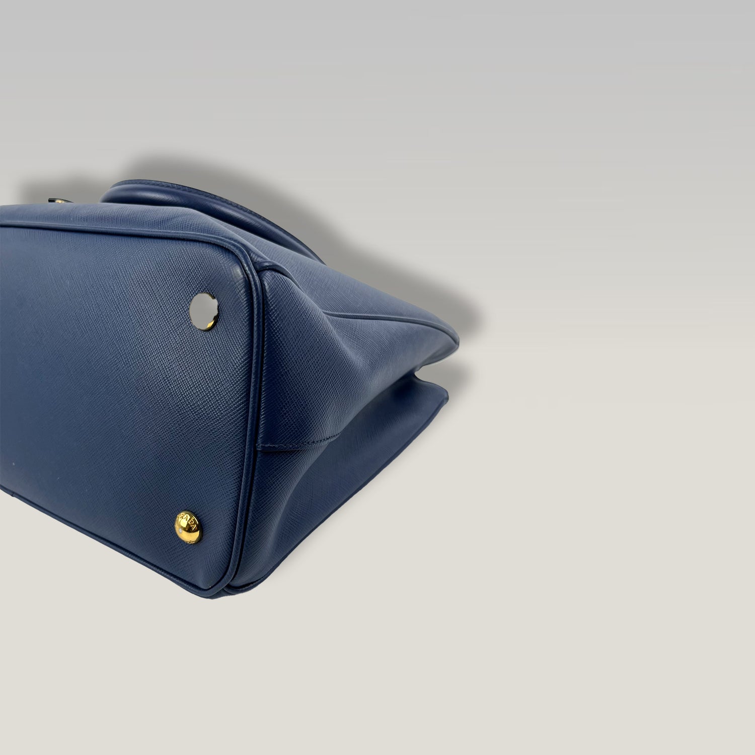 Prada Galleria in Blue Saffiano Leather with Shoulder Strap 