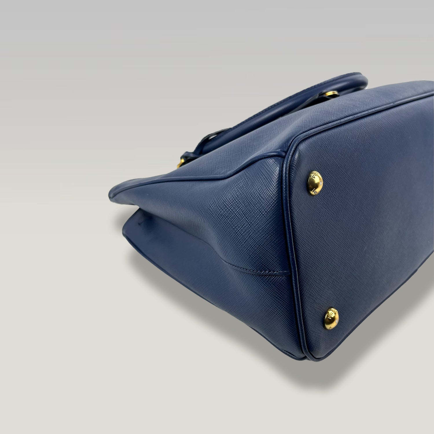 Prada Galleria in Blue Saffiano Leather with Shoulder Strap 