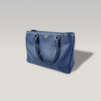 Prada Galleria in Blue Saffiano Leather with Shoulder Strap 