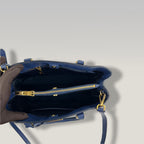 Prada Galleria in Blue Saffiano Leather with Shoulder Strap 