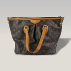 Louis Vuitton Palermo PM Monogram Canvas Handbag with Leather Details
