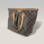 Louis Vuitton Palermo PM Monogram Canvas Handbag with Leather Details