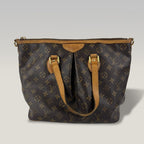 Louis Vuitton Palermo PM Monogram Canvas Handbag with Leather Details