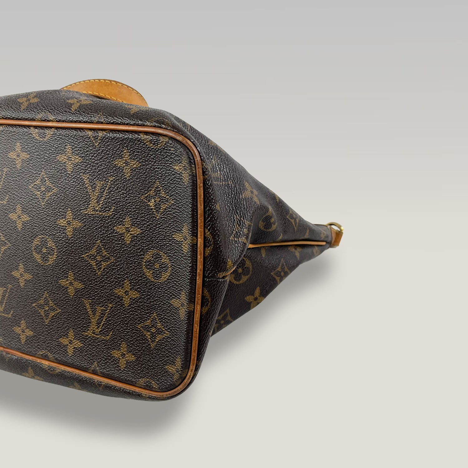 Louis Vuitton Palermo PM Monogram Canvas Handbag with Leather Details